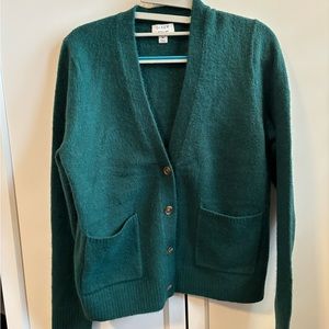 J. Crew Extra Soft sweater cardigan emerald green size medium (M)